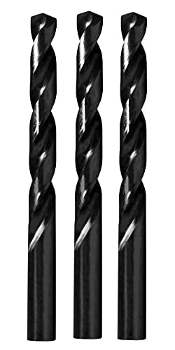 Century Drill & Tool 24530 Black Oxide Drill Bit, 15/32", 3-Pack