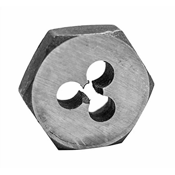 Century Drill & Tool 97615 High Carbon Steel Metric Hexagon Die, 10.0 x 1.50