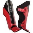 thumbnail image 1 of Century Drive Traditional Shin Instep Guards - L/XL - Red/Black, 1 of 4