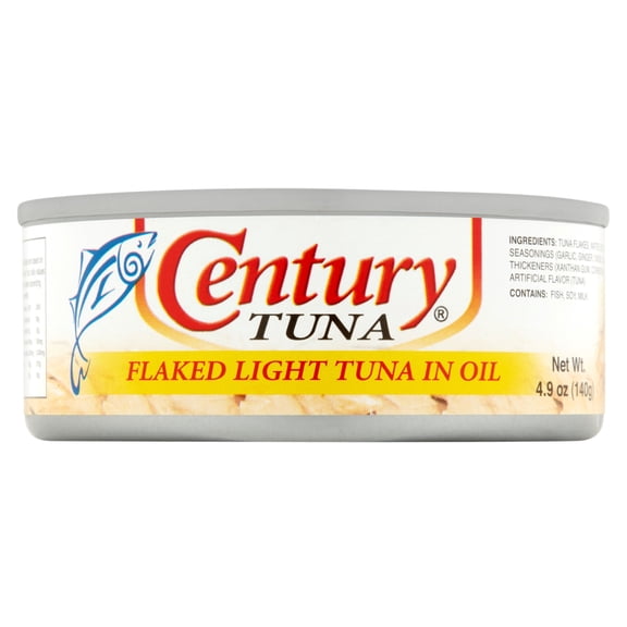 Century Flaked Light Tuna in Oil, 4.9 oz Can