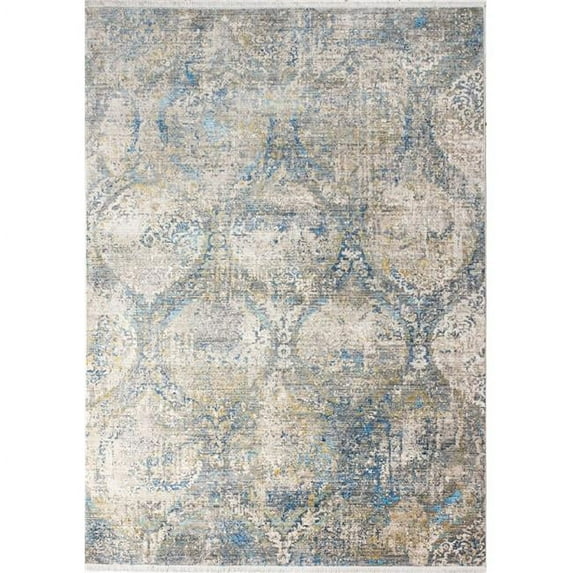 Century Geometric Transitional Polyester Power Loom Rectangle Area Rug - Multi Color - 7.9 ft. x 9.9 ft.