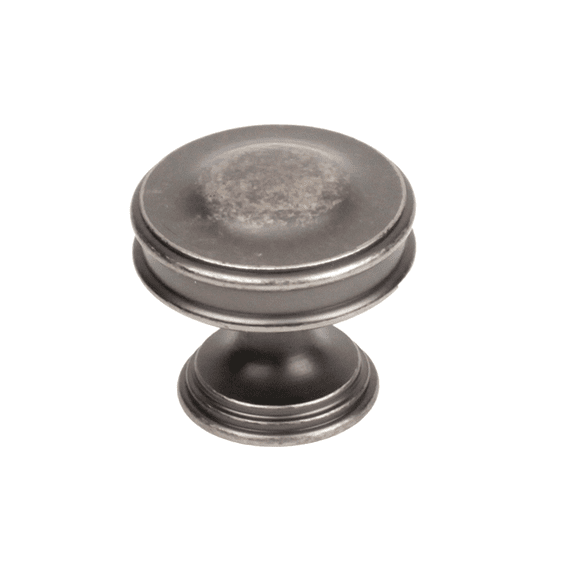 Belvedere 1-3/8" diameter zinc die cast knob in Regent Silver