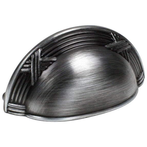 Century Hardware Georgian Collection 3" C-to-C Solid Brass Cup Pull - Antique Pewter