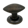 thumbnail image 1 of Rio - Zinc Die Cast, 30mm dia. Oval Knob, Weathered Brass, 1 of 3