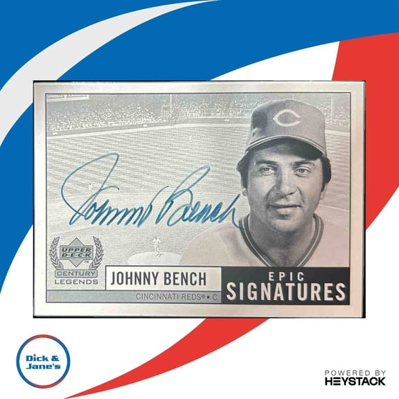 Century Legends Johnny Bench #JB Epic Signatures Autographed Baseball Card by Upper Deck