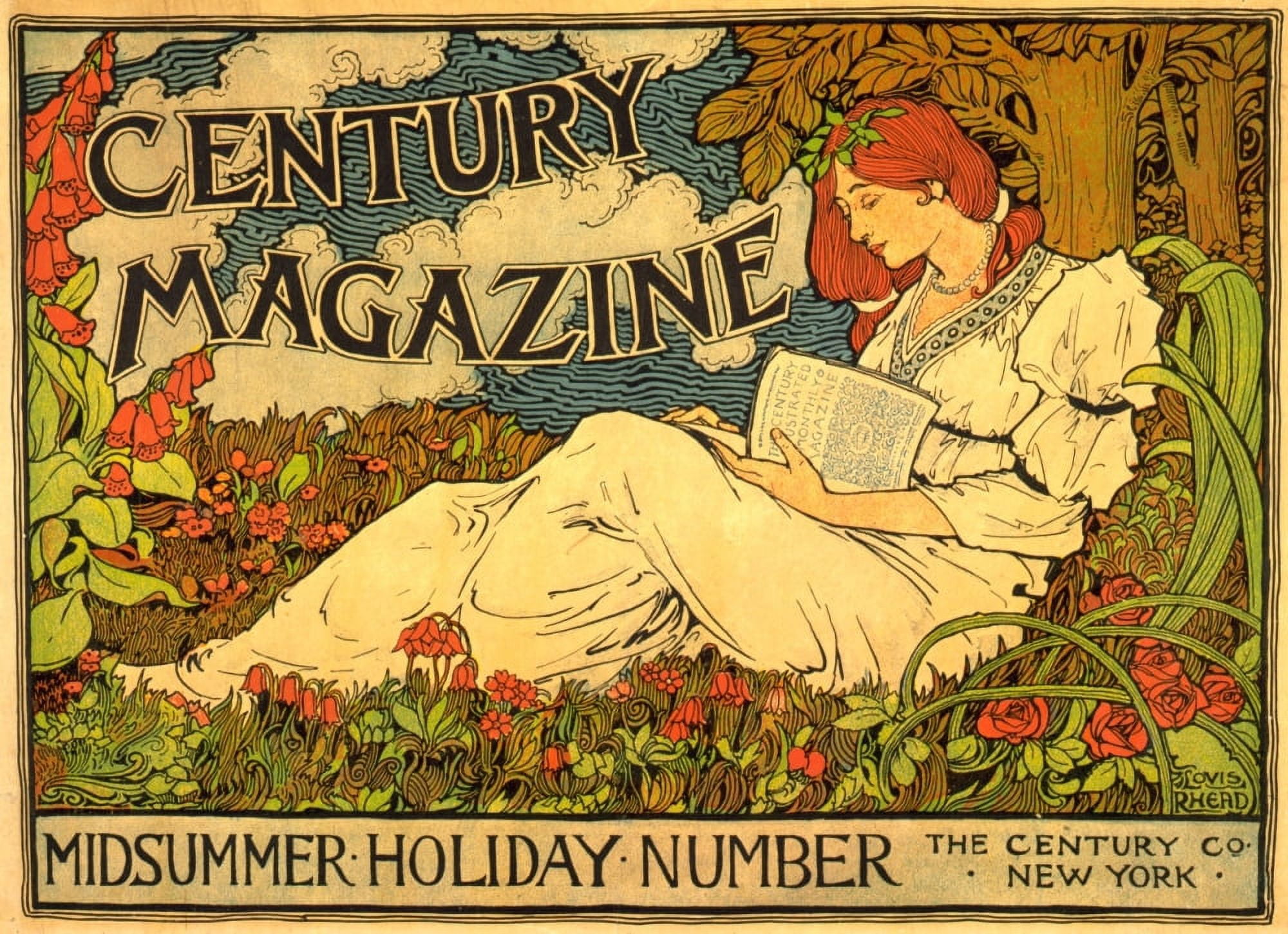 Century Magazine Midsummer Holiday Number 1894 Canvas Art - Louis Rhead (18 x 24)