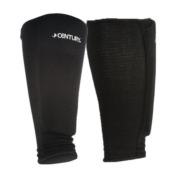 Century Martial Arts Cloth Light-Impact Training Shin Pads - Large - Black