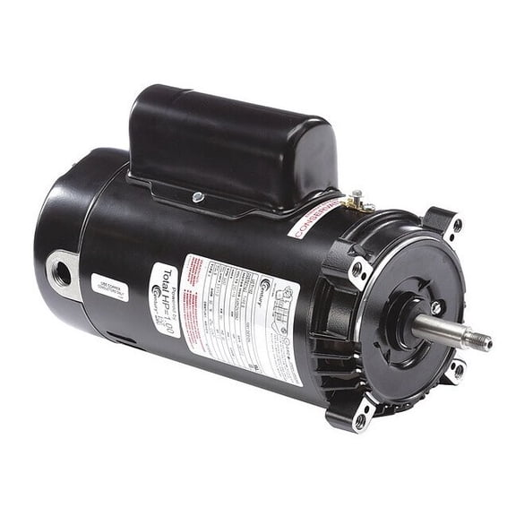 Pool Pump Motor, Capacitor-Start/Run, 1 HP, 56J Frame, 3,450 Nameplate RPM