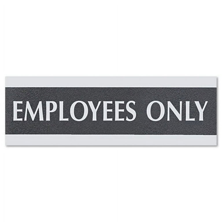 Century Series Office Sign, OFFICE, 9 x 3, Black/Silver Century Series Office Sign, OFFICE, 9 x 3, Black/Silver