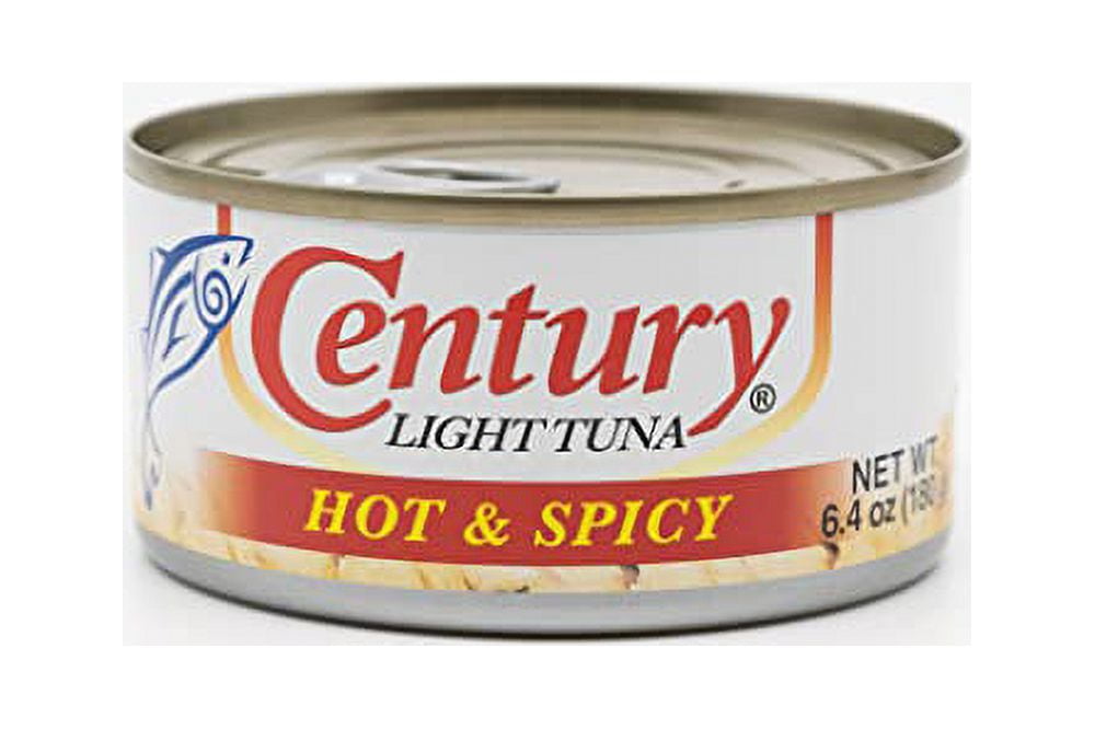 Century Tuna Light Tuna Hot & Spicy Style 6.4 oz cans (pack of 12)