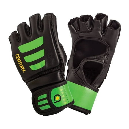 Century Youth Brave Open Palm MMA Training Bag Gloves - Large/XL - Black/Green