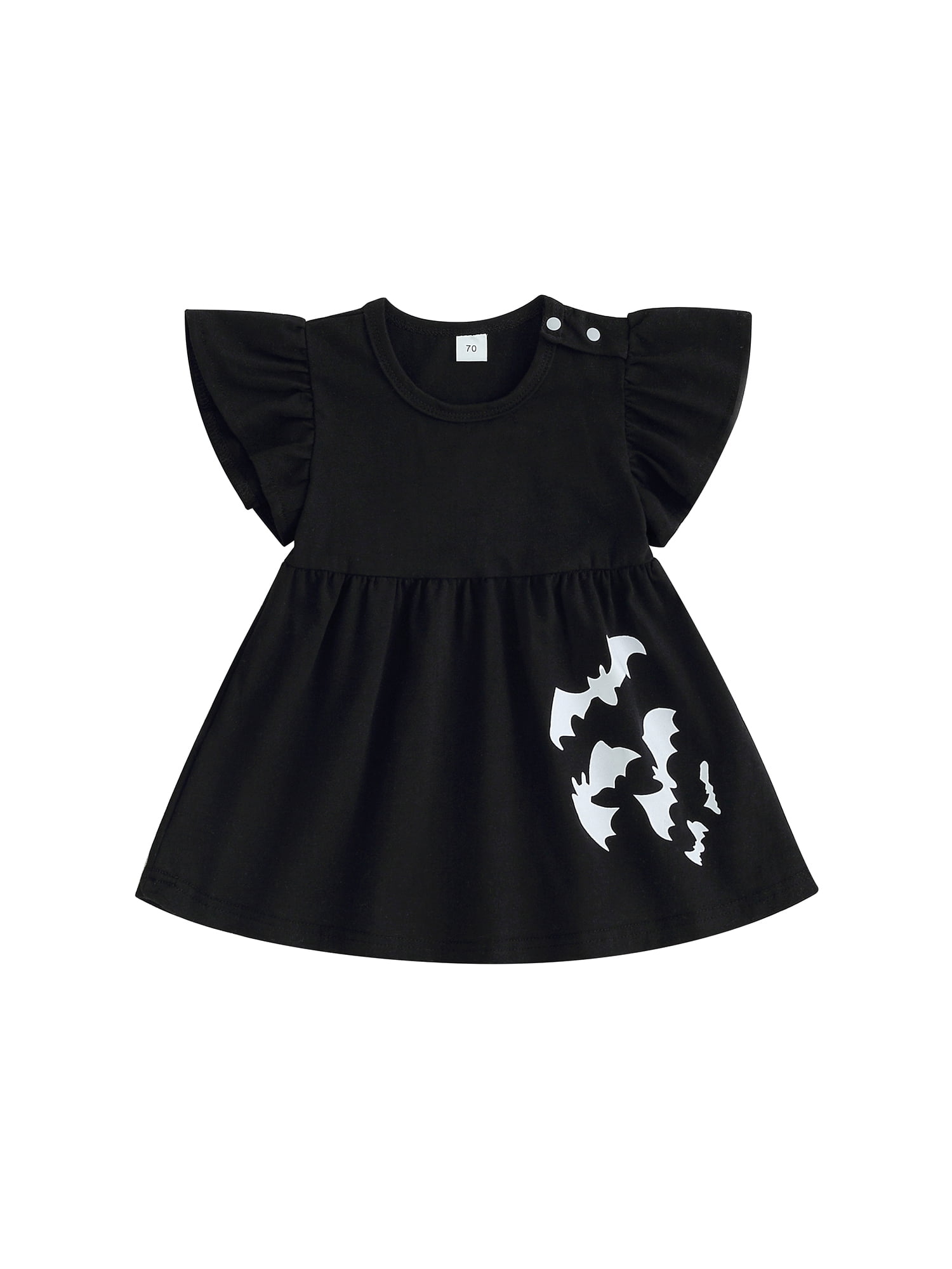 CenturyX ALine Dress with Bat Print and Flying Sleeve, Perfect