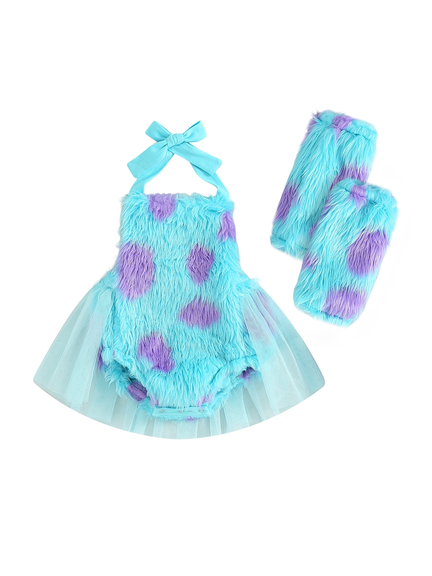 CenturyX Adorable Infant Girl Rompers featuring TieUp Halter Neck and