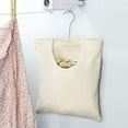 thumbnail image 1 of PLGEBR Canvas Clothespin Bag Hanging Storage Organizer Laundry Clothes Pin Holder Storage Bag with Hanging Hook for Outdoors Beige 31.75cm * 26.67cm, 1 of 5