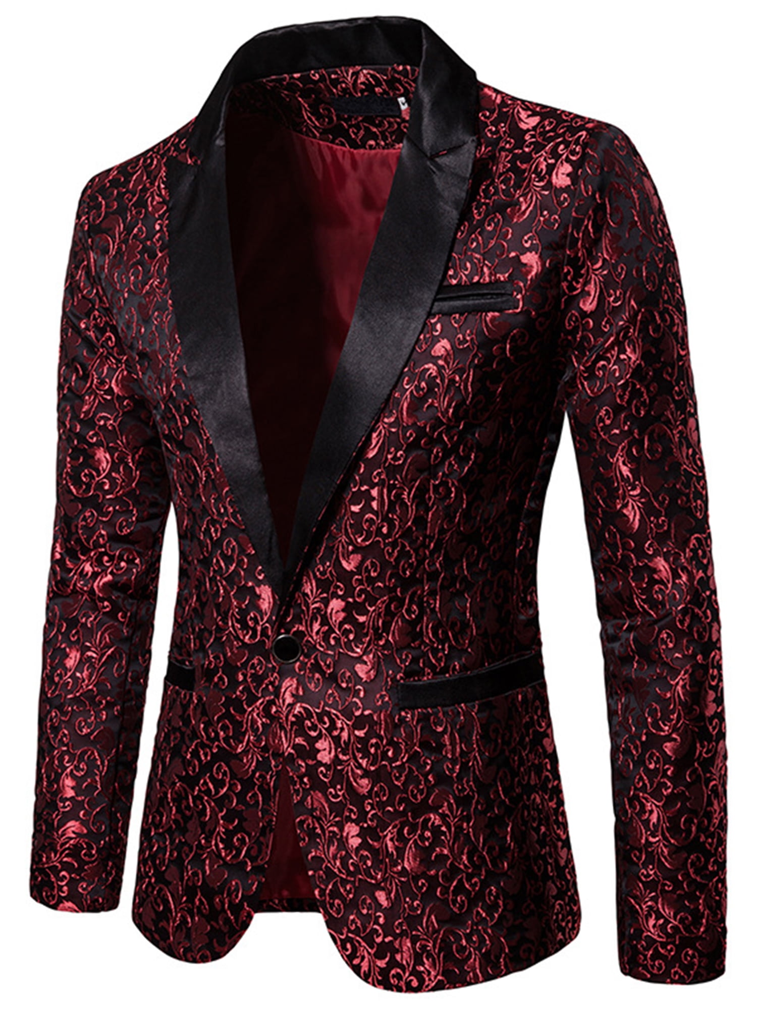 One button tuxedo jacket top