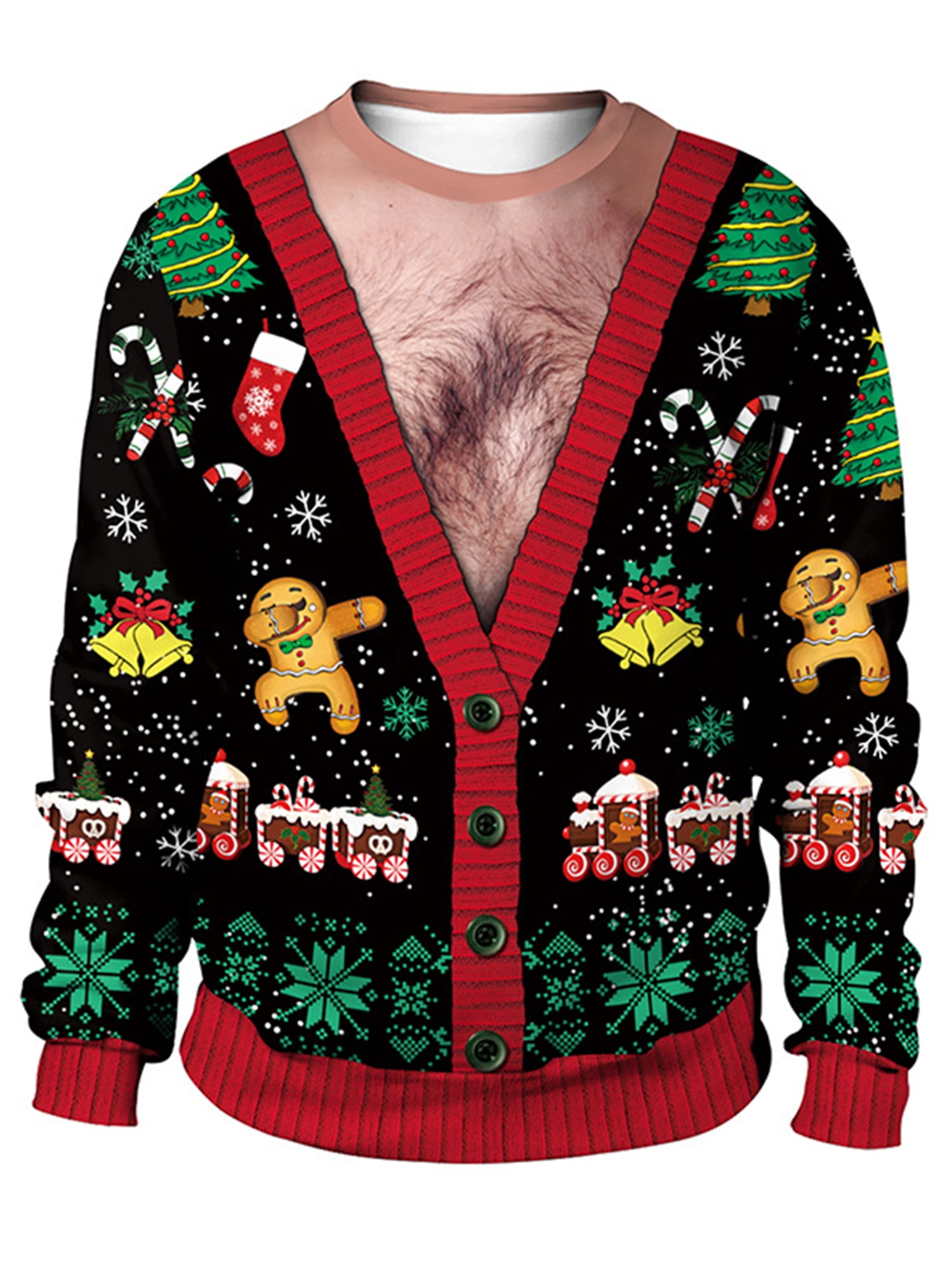 CenturyX Men Women Ugly Christmas Sweatshirts 3D Printed Pullover Funny