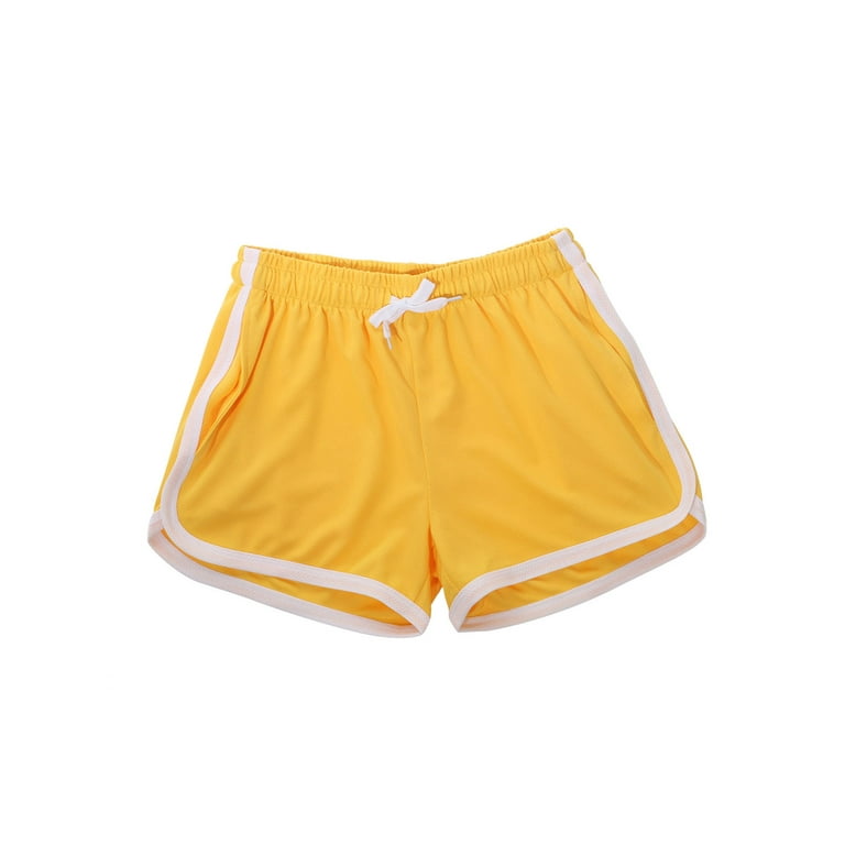 CenturyX Summer Running Shorts Men Sports Jogging Fitness Quick Dry Trunks  Gym Soccer Short Bottoms Breathable Beachwear Yellow M 