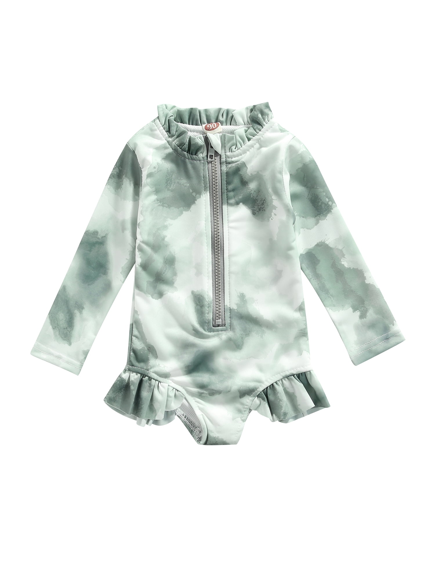 CenturyX Toddler Baby Girl Swimsuit Rash Guard Long Sleeve One Piece