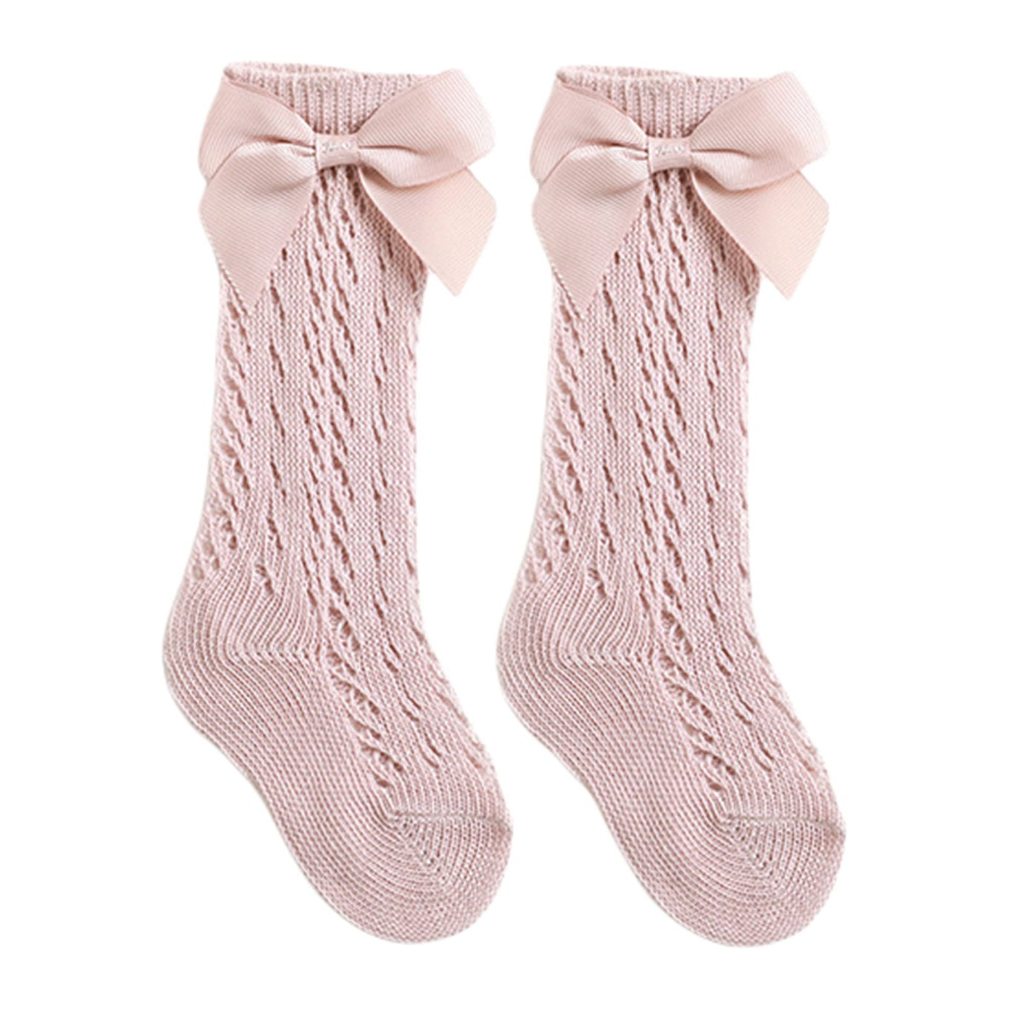 CenturyX Toddler Girl Knee High Socks, Stockings with Bow for 06 Years