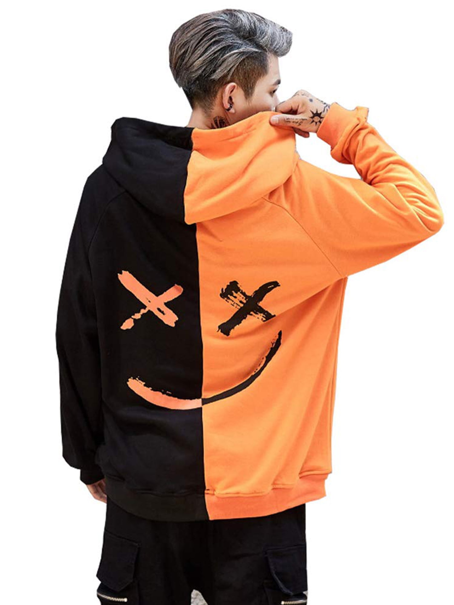 Black and orange be best sale happy hoodie