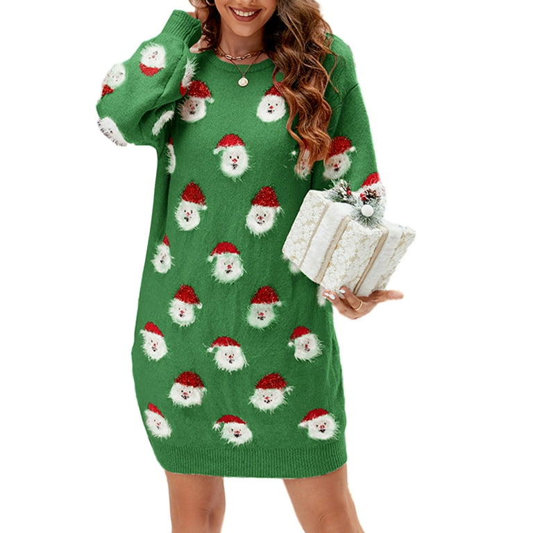 Christmas sweater dress walmart online