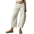 thumbnail image 1 of CenturyX Women Loose Jeans Solid Color Mid-Rise Barrel Denim Pants Spring Summer Casual Trousers Streetwear, 1 of 6