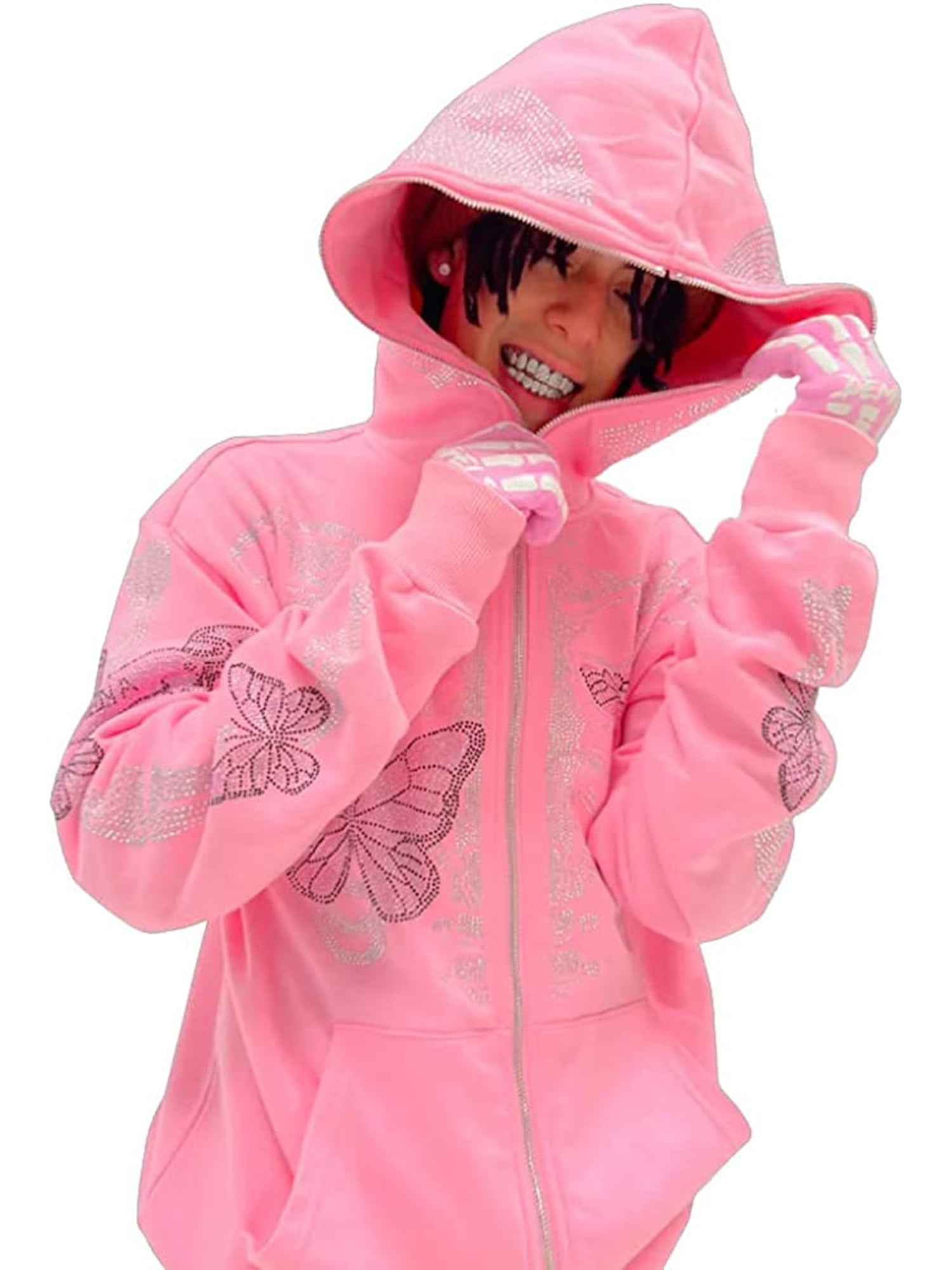 CenturyX Y2k Skeleton Full Zip Up Hoodies Over Face Women CenturyX Y2k Skeleton Full Zip Up Hoodies Over Face Women