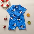 thumbnail image 1 of Cenuakty 0-5years Baby Boys Summer Romper Swimwear Cartoon Shark Patterns Short Sleeve Zipper Swimsuits For Kids Boys Shark Bathing Suit, 1 of 8