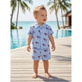 thumbnail image 1 of Cenuakty 2Pcs Toddler Boy Outfit 4th of July  Tops and Elastic Waist Shorts, 1 of 9