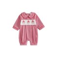 thumbnail image 1 of Cenuakty Baby Boy Christmas Plaid Romper Santa Embroidery Long Sleeve Jumpsuit, 1 of 9