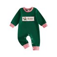 thumbnail image 1 of Cenuakty Baby Boy Christmas Romper Embroidery Long Sleeve Crew Neck Bodysuit, 1 of 9