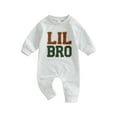 thumbnail image 1 of Cenuakty Baby Boy Rompers Long Sleeve Round Neck Letter Embroidery Jumpsuits Newborn Fall Clothes, 1 of 9