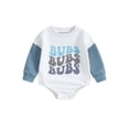 thumbnail image 1 of Cenuakty Baby Boys Autumn Casual Romper Infant Long Sleeve Letter Print Contrast Color Romper, 1 of 9