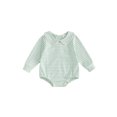 thumbnail image 1 of Cenuakty Baby Boys Girls Romper Sleeveless Doll Collar Stripes Print Bodysuit Newborn Playsuit, 1 of 7