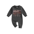 thumbnail image 1 of Cenuakty Baby Boys Girls Sweatshirts Rompers Letter Print Crew Neck Long Sleeve Infant Jumpsuits Fall Toddler Clothes Bodysuits, 1 of 8