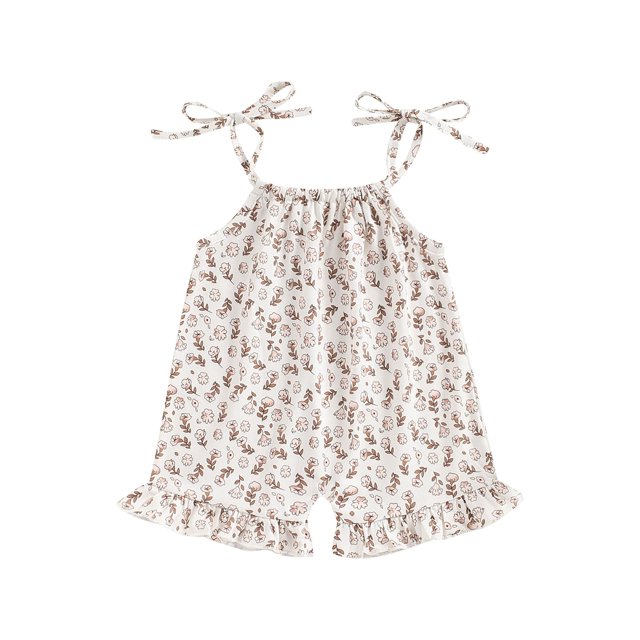Cenuakty Baby Girl Sleeveless Jumpsuit Summer Bandage Straps Floral