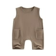 thumbnail image 1 of Cenuakty Baby Girls Boys Romper, Summer Sleeveless Round Neck Casual Party Street Short Jumpsuit, 1 of 9