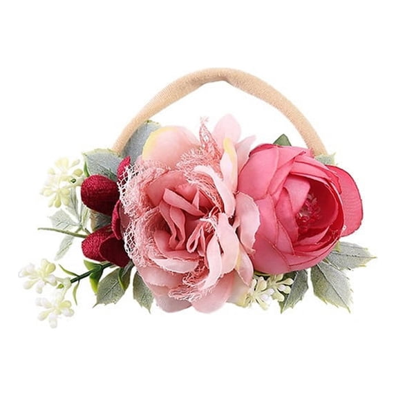 Cenuakty Baby Girls Headband Sweet Flower Toddler Kids Hair Band Newborn Elastic Headwear Cute Fashion Hair Accessories