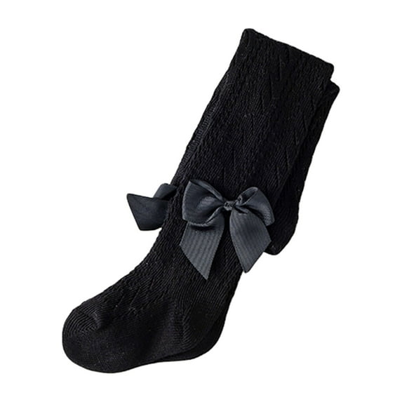 Cenuakty Baby Girls Tights Cable Knit Seamless Leggings with Bow Toddler Girl Cotton Pantyhose