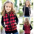 thumbnail image 1 of Cenuakty Children's Sleeveless Outwear Coat, Daily Zipper Up Plaid Thick Vest Top with Pockets, 1 of 7