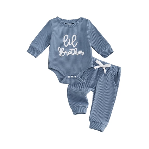 Cenuakty Fall Outfit Long Sleeve Letter Embroidery Romper Drawstring Pants