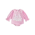 thumbnail image 1 of Cenuakty Girls Romper, Long Sleeve Crew Neck Embroidery Letters Fall Bodysuit, 1 of 9