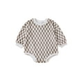 thumbnail image 1 of Cenuakty Infant Baby Autumn Jumpsuit, Checkerboard Print Long Sleeve Crew Neck Snap Romper for Boys and Girls, 1 of 9