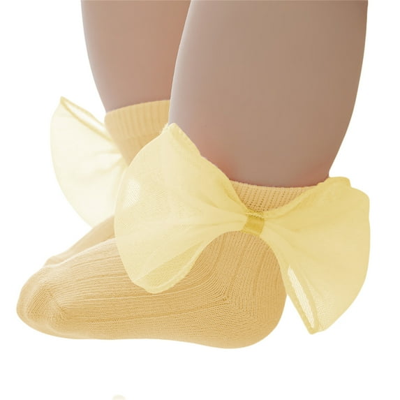 Cenuakty Infant Girls Socks with Bow Cute Baby Princess Dress Socks for Toddler Clothing Accessory