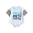 thumbnail image 1 of Cenuakty Kid Girl Boy Romper, Summer Short Sleeve Round Neck Letters Casual Party Street Bodysuit Jumpsuit, 1 of 9