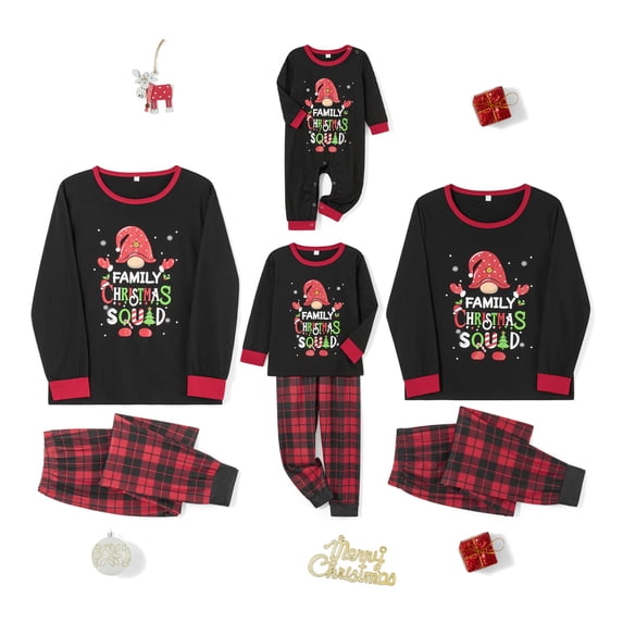 Cenuakty Matching Family Christmas Pajamas Sleepwear Winter Holiday Homewear Set