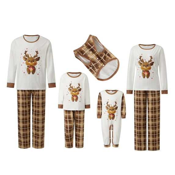 Cenuakty Matching Family Pajama Set Mom Dad and Kids Cotton Loungewear,New!