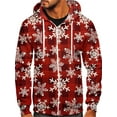 thumbnail image 1 of Cenuakty Men's Spring Autumn Loose Hoodie Long Sleeve Christmas Patterned Casual Zip Up Hooded Sweatshirt, 1 of 3
