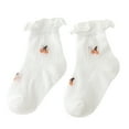 thumbnail image 1 of Cenuakty Toddler Baby Girl Frilly Socks Soft Cotton Socks Summer Thin Mesh Socks for Infants, 1 of 2