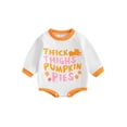 thumbnail image 1 of Cenuakty Toddler Baby Sweatshirt Rompers Thanksgiving Letter Print Long Sleeve Jumpsuit for Newborn Infant Cute Clothes, 1 of 8